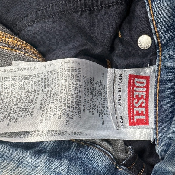 Diesel Men's Faded Blue Slim Jeans - Picture 3 of 4